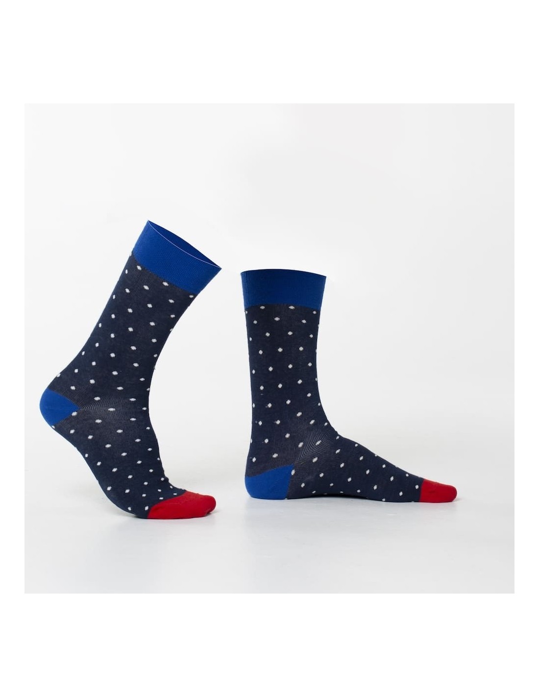 Marineblaue Herrensocken mit Punkten SM35 – Online-Shop – Boutique